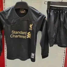 19 20 дети ливерпулы футбол Джерси черный Детский комплект с длинным рукавом M. SALAH FIRMINO MANE VIRGIL ROBERTSON KEITA футбольная рубашка