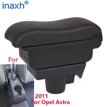 Accoudoir à surface incurvée USB 2008 – 2011, boîte de rangement pour pièces intérieures, accessoires de voiture, pour Opel Astra H