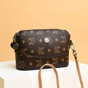 

Vintage Flower Pattern Handbags High-quality Split Leather Shoulder Messenger Bags Large Capacity Crossbody Bags Louis Brand CC