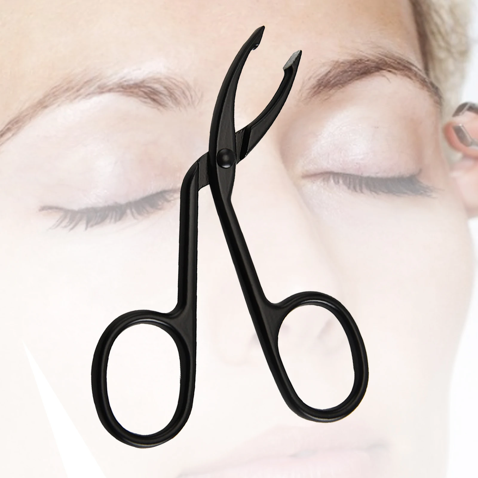 Eyebrow Tweezers Stainless Steel Elbow Eyebrow Pliers Clip Scissors Tweezers