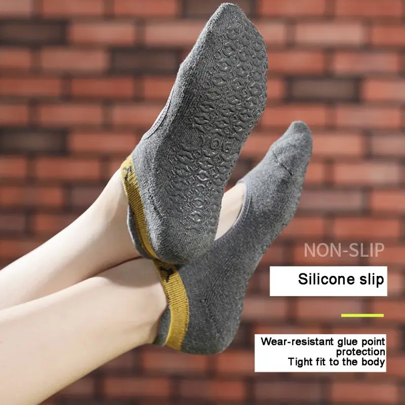 1 пара женских носков для йоги хлопковые быстросохнущие Нескользящие силиконовые дышащие эластичные носки для пилатеса и балета спортивные носки для фитнеса