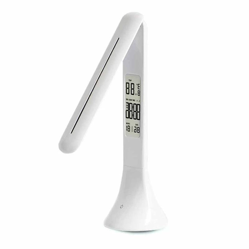 

HOT-LED Desk Lamp Foldable Dimmable Touch-Type Table Lamp with Calendar Temperature Alarm Clock table Light night lights