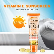 Disaar spf 50 + vitamina e corpo facial protetor solar clareamento protetor solar creme óleo-controle hidratante multi-efeito creme de pele tslm1