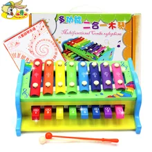 Orff инструменты многофункциональный-в-игрушке пианино деревянный ксилофон детские развивающие раннего ребенка музыкальная игрушка