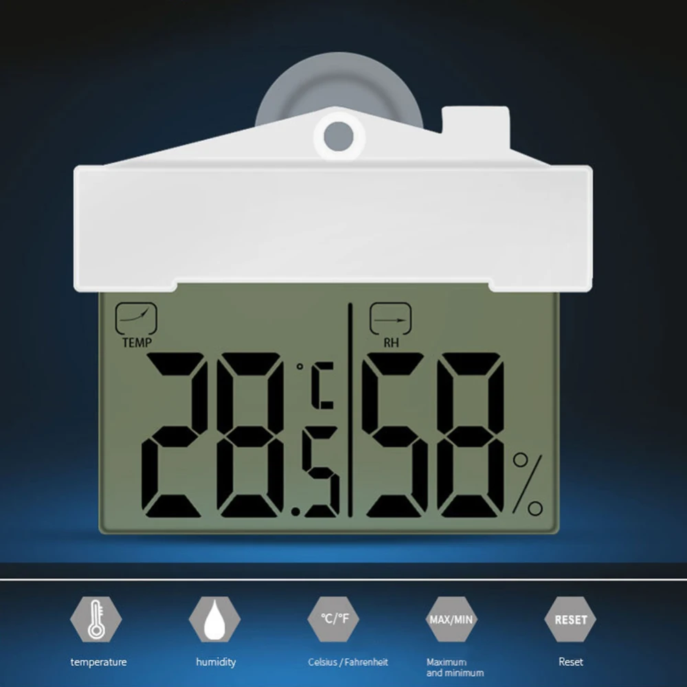 

Indoor Wall Hanging LCD Display Digital Thermometer Hygrometer Humidometer Temperature Home Outdoor Travel School Temperature Di