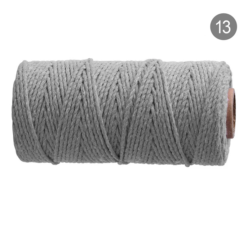 100% Cotton rope colorful twine macrame cord string thread for party wedding decoration accessory DIY cord 2mm*100m 