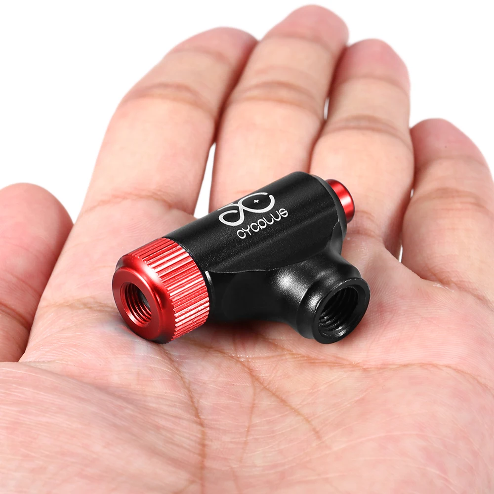 

Compatible Emergency Inflator Bike Inflator Head Quick Easy CO2 Cartridge Valve Presta Schrader Head with Cartridge Covers