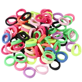 

Children's Small Color Elastic Rubber Hair Ring Does , No Crease Ponytail, Small and Soft Hair Band for Children
