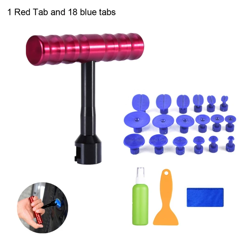 

T shape Dent Puller Car Auto Body Repair Suction Cup Slide Repair Tool Kits