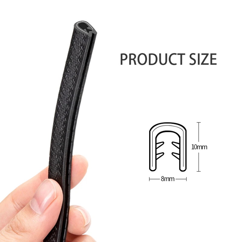 Универсальные резиновые полоски для защиты дверей автомобиля, черный ...