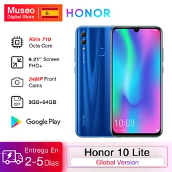 Глобальная версия Honor 10 Lite мобильный телефон Kirin 710 Восьмиядерный 6,21 дюйм24 МП фронтальная камера смартфон Android 2340X1080P & OTA