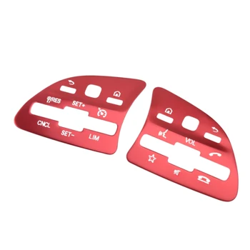 

1 Pair Red Car Steering Wheel Button Decoration Trim Fit For Mercedes Benz A C E GLB GLC GLE Class 2020
