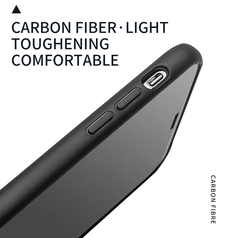 QIALINO Стильный чехол из углеродного волокна для телефона Apple iPhone X/XS Fibre Feeling Ультратонкий чехол для iPhone XR/XS Max