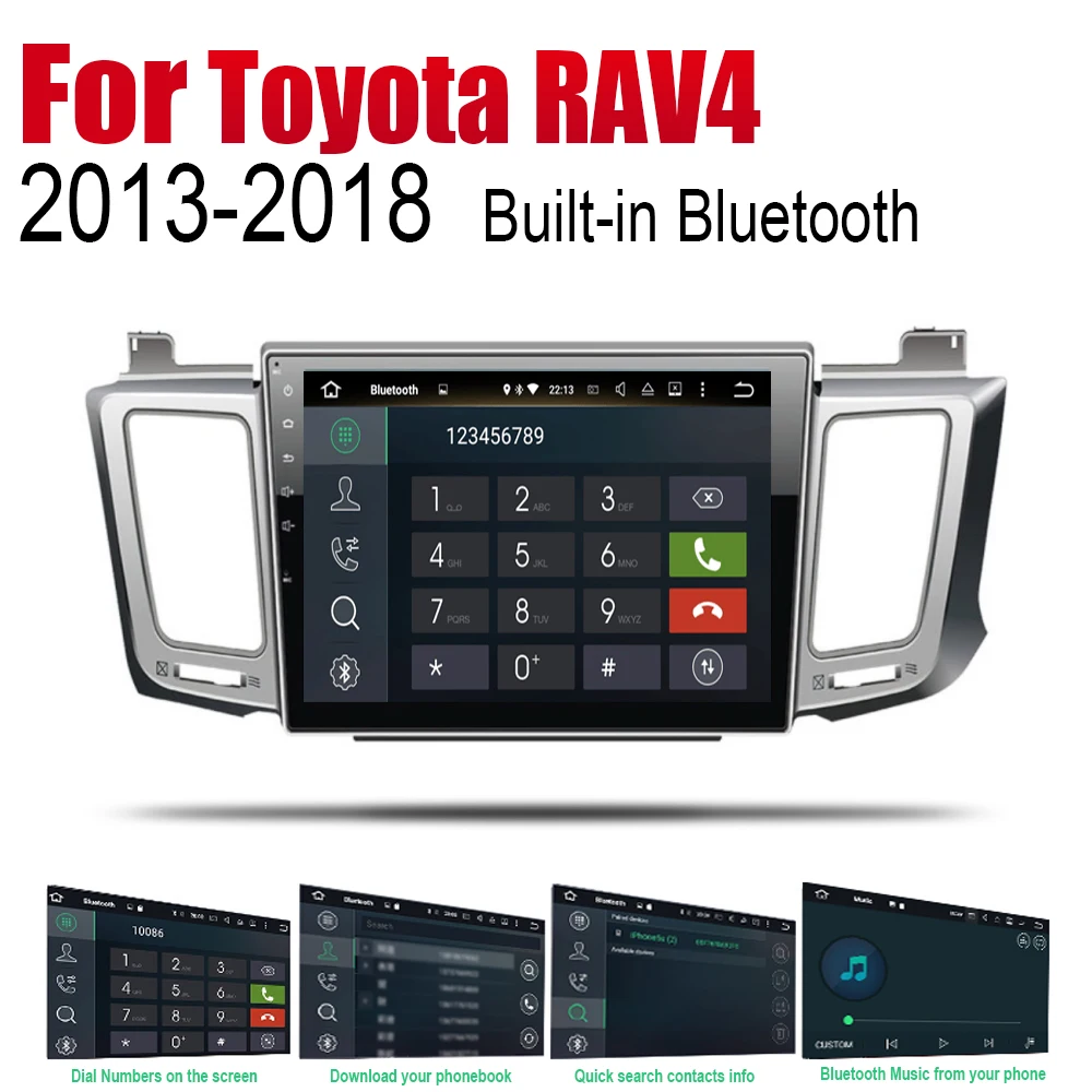 Автомагнитола ZaiXi Android 2 Din для Toyota RAV4 2013 ~ 2018 автомобильный мультимедийный плеер