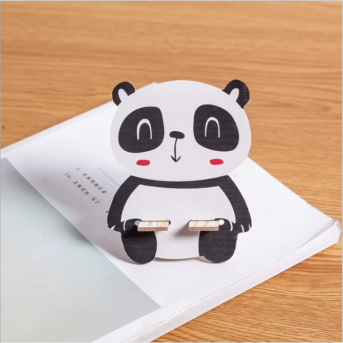 Panda Настольный держатель для мобильного телефона, кронштейн, подставка, полка, ленивый артефакт, корейский мультфильм, милый, портативный, креативный, студенческий, офисный - Цвет: Panda