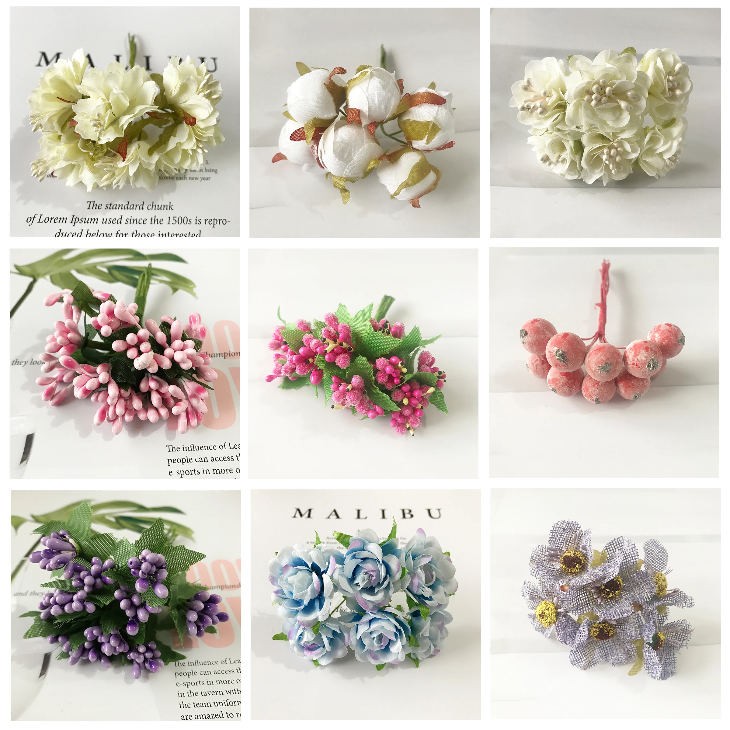 

6/10/12pcs Artificial Rose Flowers Bouquet For Wedding Decoration Handmake DIY Wreath Gift Scrapbooking Craft Fake Flower