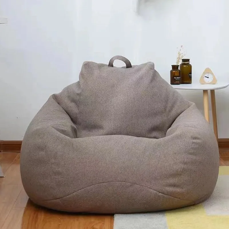 100X120 Sofas Cover puff Gigante Chairs Without Filler Linen Cloth Lounger Seat Bean Bag Pouf Puff Couch Tatami Pouf Salon Puff