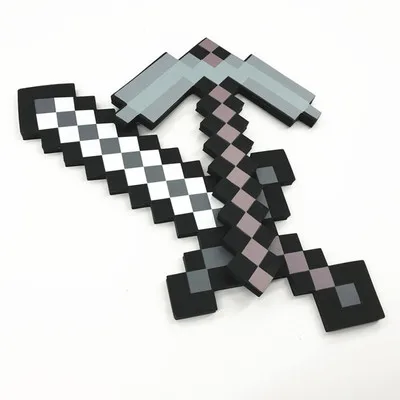 Новейший дизайн Размеры 45 см Minecrafted голубой бриллиант меч мягкой eva игрушки из пеноматериала меч серый Кирка для детей, игрушки для детей - Цвет: MY052804