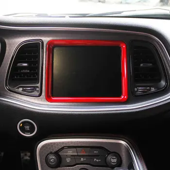 

Modifying Car Center Console GPS Trim Frame Easy Install Adhesive Practical Replacement Parts Multifunction For Dodge Challenger