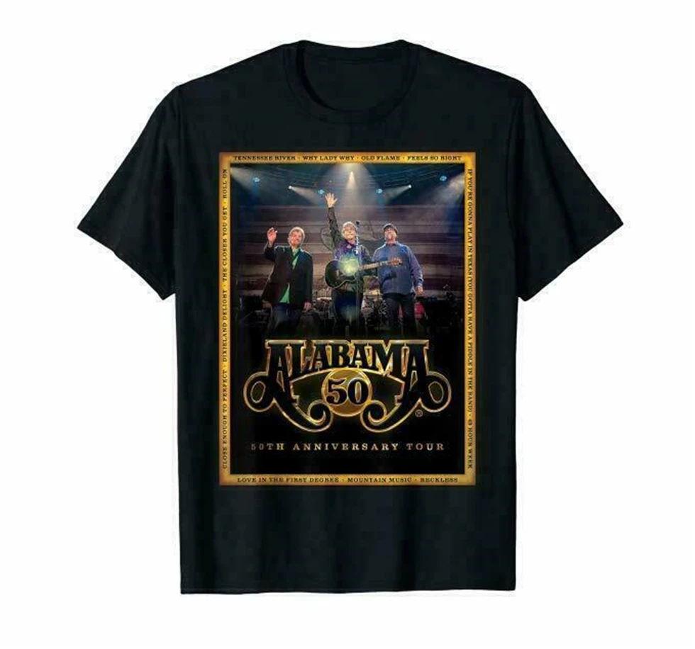 Alabama Band 50Th Anniversary Tour Dates 2019 Unisex T Shirt Retro Tee | Мужская одежда