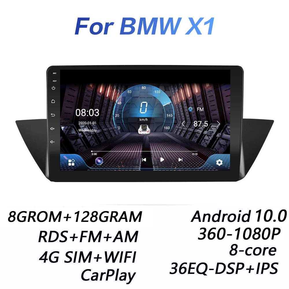 Автомагнитола 8 грамм + 128 граммов DSP 2 din Android 10 0 мультимедийный видеоплеер для BMW X1