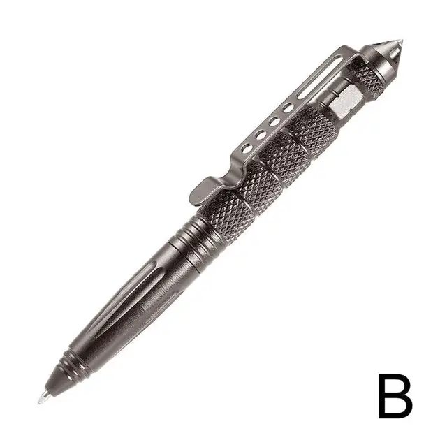 High Quality Defence Personal Tactical Pen Pen Tool Multipurpose Aviation Aluminum Anti-skid Portable Gray