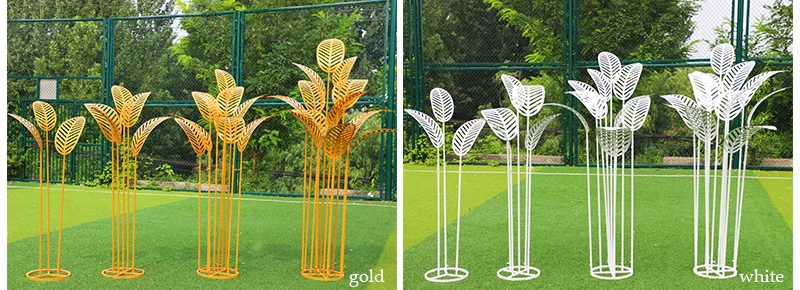JAROWN New Wedding Props Iron Banana Tree Leaf Free Size Road Lead Wedding Stage Layout Background T Station Decoration  (118)