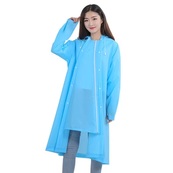 

Outdoor Long Adult Plastic Raincoat Blue Waterproof Travel Raincoat Lightweight Impermeabile Pioggia Motorcycle Rain Gear MM60YY