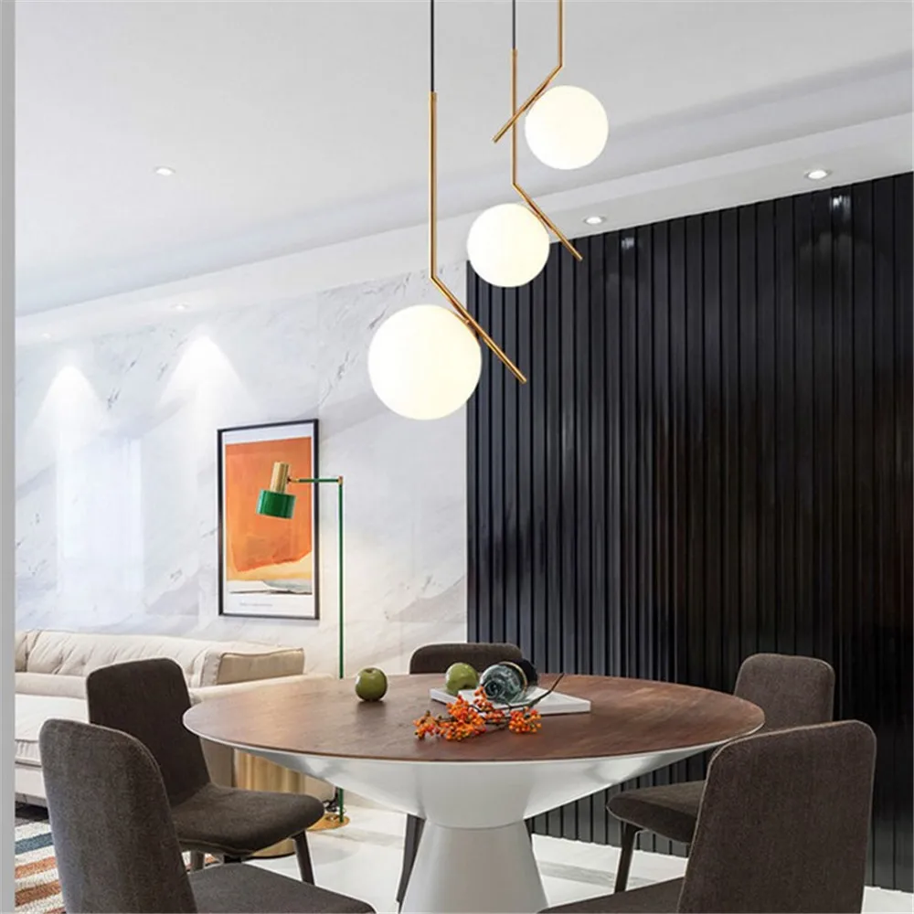 Creative Circle Glass Hanging Lamp Loft Modern LED Pendant Light Iron Gold Dining Room Home Decor Lighting Fixtures Hanglamp (40)