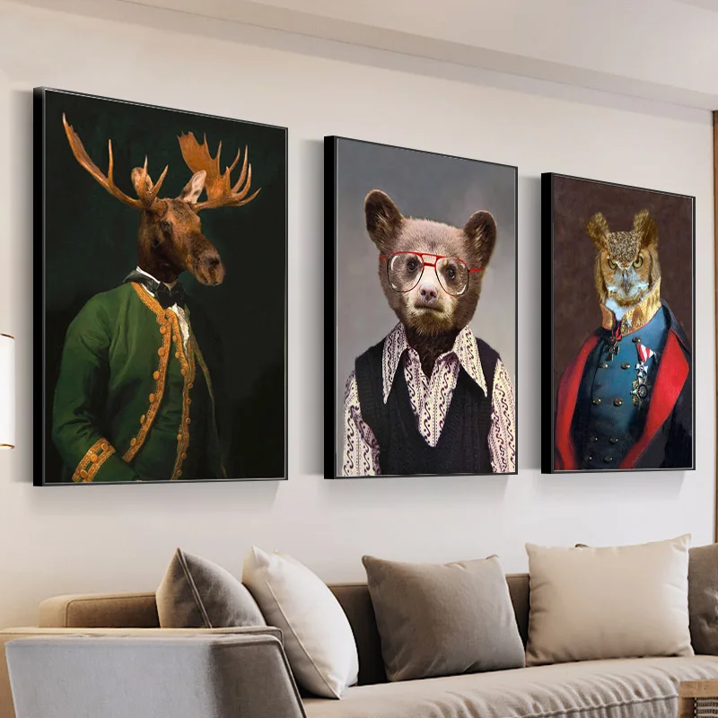 

Walrus Llama Owl Bear Moose Wall Art 5D DIY Diamond Painting Nordic Posters General Animal Diamond Embroidery Wall Decor Art for Living Room