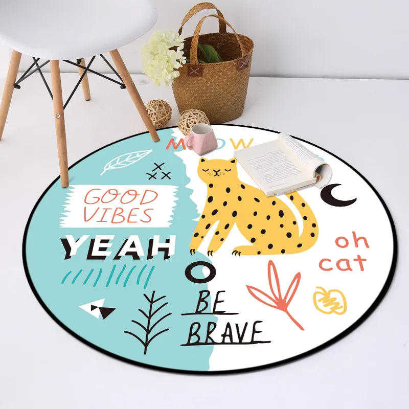 Симпатичные нордический стиль Леопард Альпака животные коврики с узором для детей детская игровая площадка ковры для спальни декор гостиной коврики