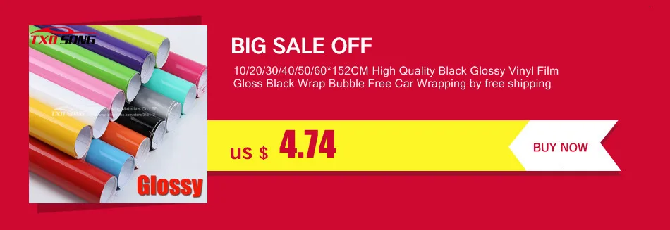 truck stickers 10/20/30/40/50/60*152CM High Quality Yellow Glossy Vinyl Film Gloss Yellow vinyl Wrap Bubble Free Car Wrapping by free shipping leather seat covers