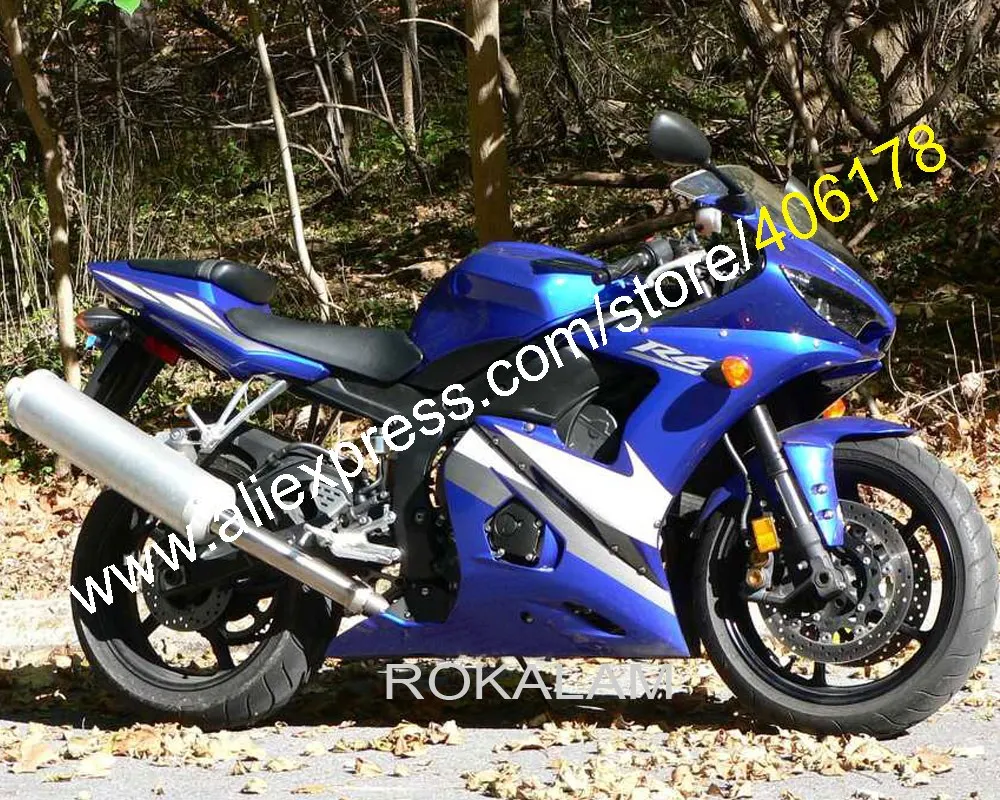 

Комплект обтекателей для мотоцикла Yamaha YZF R6 2005 YZF600 05 YZF R6 полностью синий комплект обтекателей из АБС-пластика (литьё под давлением)