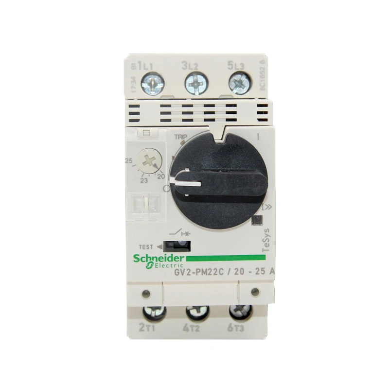 

Genuine 3P Thermal Magnetic Circuit Breaker GV2PM22C Motor Protection Switch Knob Control Setting Current Range 20-25A 15KA