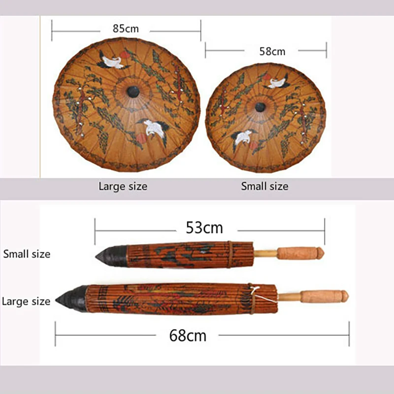Oein Thailand Oiled Paper Зонт от дождя и солнца женский ручной работы старинный