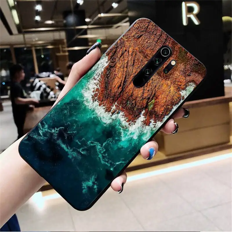 xiaomi leather case charging Beautiful mountain sea island DIY Painted Bling Phone Case for Redmi Note 9 8 8A 8T 7 6 6A 5 5A 4 4X 4A Go Pro xiaomi leather case glass