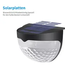 Светодиодный светильник на солнечной батарее, водонепроницаемый белый солнечный светильник, забор с датчиком, наружные настенные лампы, садовые лампы для патио, лампы для забора, быстрая