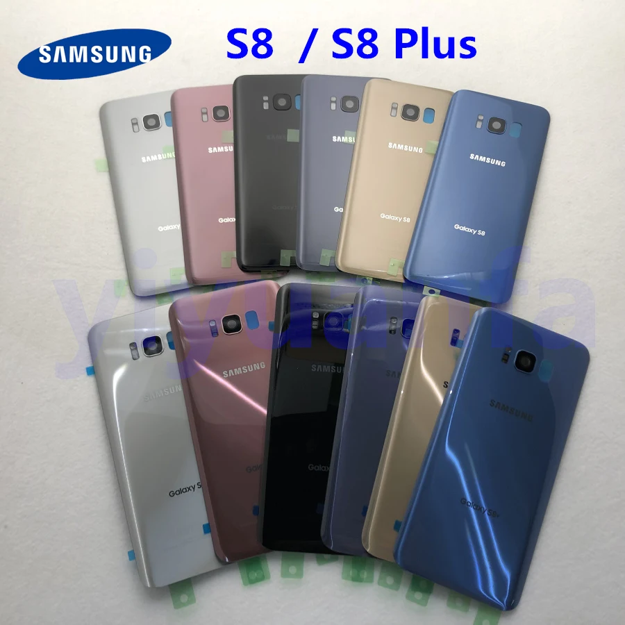 Задняя крышка для SAMSUNG Galaxy S8 G950 SM G950F G950FD Plus + G955 G955F G955FD стеклянная крышка|Корпусы и