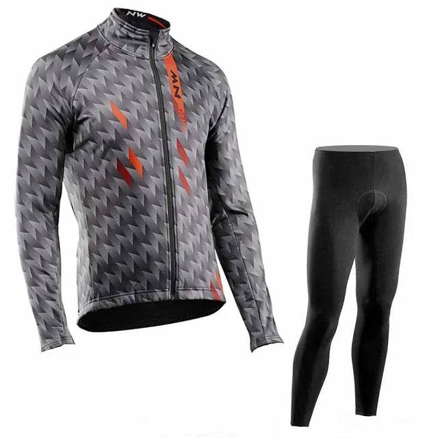 NW new Cycling Jersey long sleeve set mountain bike Cycling Clothing set Spring Autumn Clothing Ropa Ciclismo Hombre C25