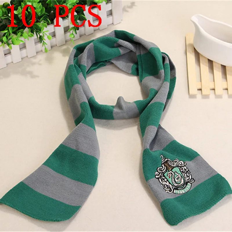 10 шт./Партия Шарф Гриффиндор шарф Слизерин Hufflepuff Ravenclaw длинный шарф Гермиона Грейнджер Косплей Костюм Хэллоуин - Цвет: scarf 9
