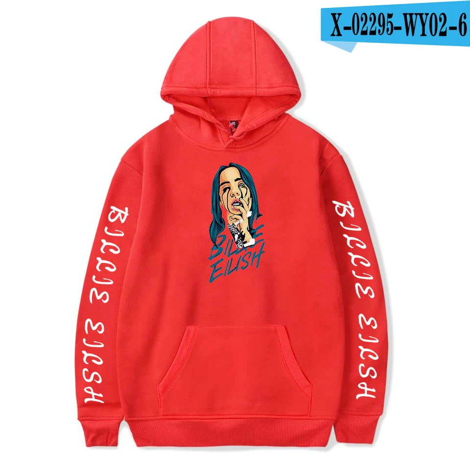 As picture Billie Eilish худи с принтом для женщин и мужчин, свитер, пуловер на осень и зиму для мальчиков и девочек, удобная теплая куртка - Цвет: As picture