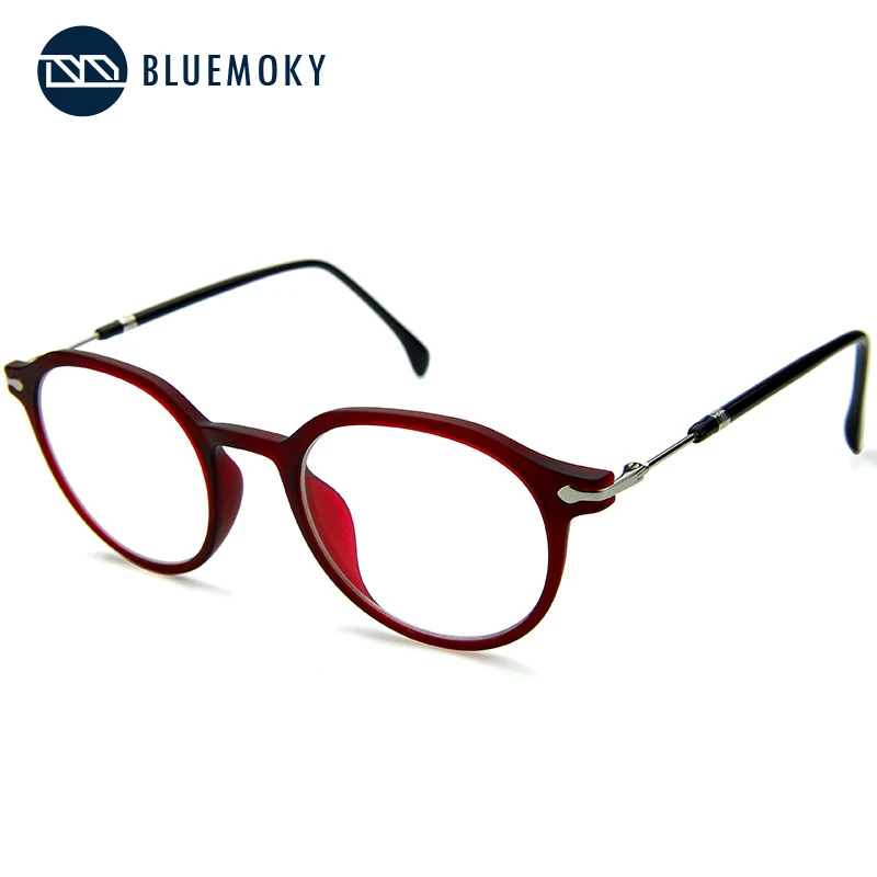 BLUEMOKY Винтаж круглые прозрачные очки с диоптриями рамка унисекс оптическая оправа для очков, при близорукости рамки Eyeglasses способа поддельные очки