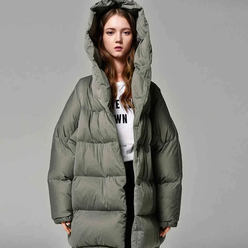 

Hot sale 7XL Plus size Winter batsleeved real duck down coat female hooded super warm fluffy down coat thick warm outwear wq502
