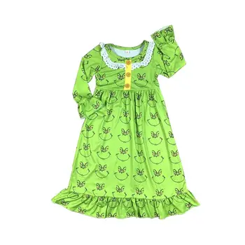 

Boutique outfits frog pattern boy and girl series pajamas family clothes set