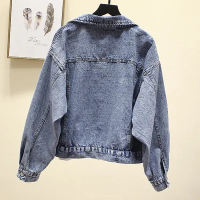 Guilantu Vintage Denim Jacket Women Spring Autumn Coat Streetwear Coat Female Single Breasted Blue Basic Jeans Jackets Womens