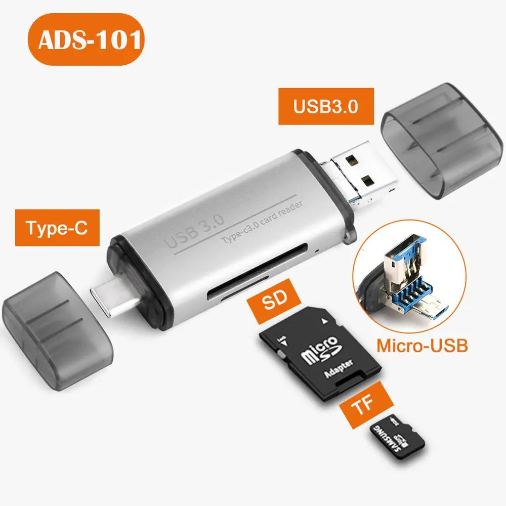 Card Reader USB 3.0 Type C Micro SD TF OTG Smart Memory Adapter Laptop  Computer