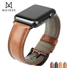 MAIKES из натуральной кожи ремешок для часов на замену для наручных часов Apple Watch, 44 мм, 42 мм, 40 мм, 38 мм, версия 4/3/2/1 наручных часов iWatch, ремешок для часов
