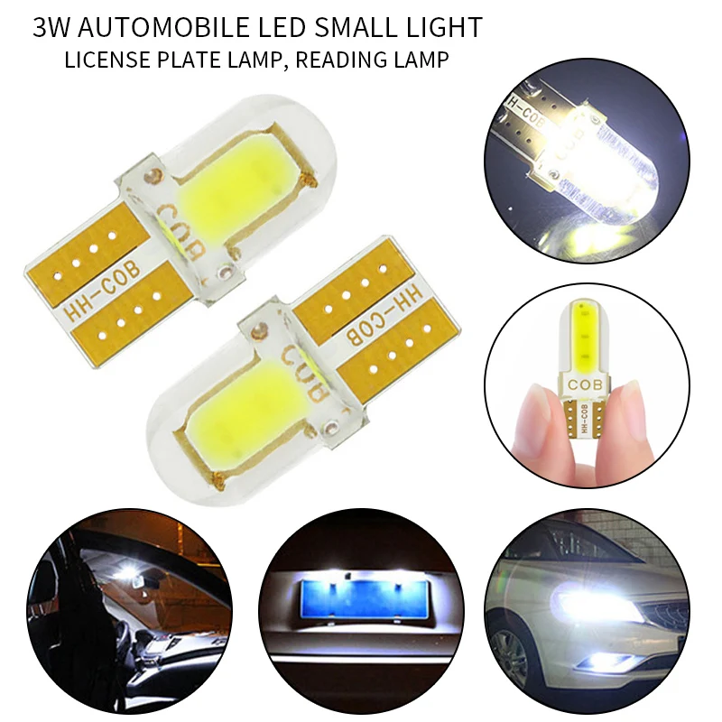10 шт. силикагель светодиодный COB W5W T10 194 8SMD клинообразный светильник лампа авто