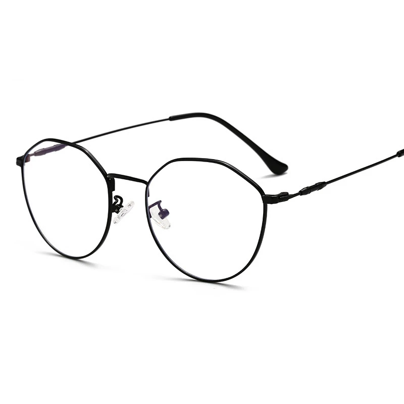 Korean version office workers work anti blue glasses metal flat mirror