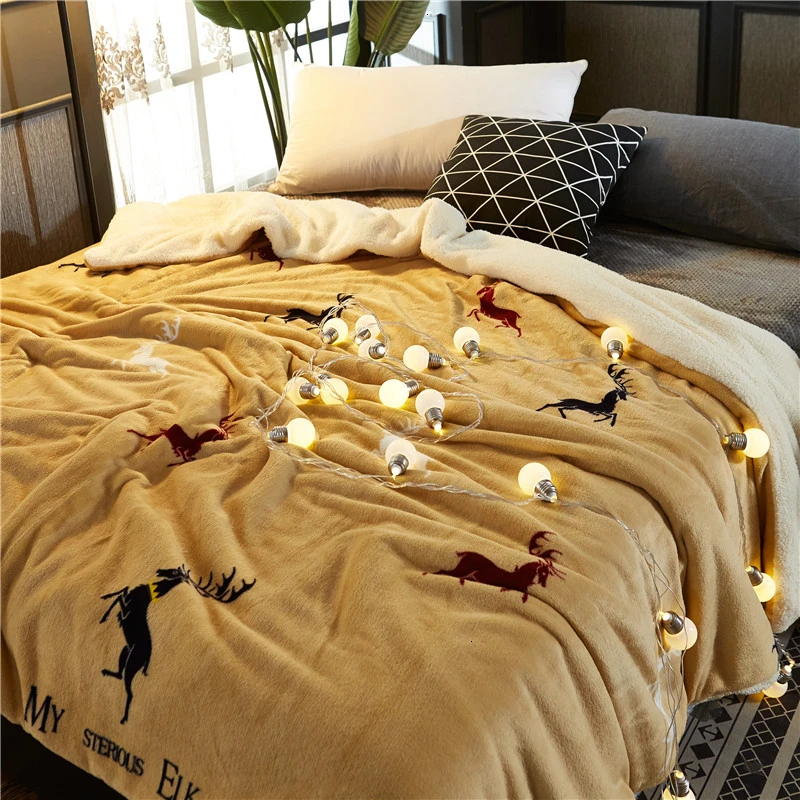 Зимний теплый плотный флисовый пододеяльник супер мягкий удобный плед ...